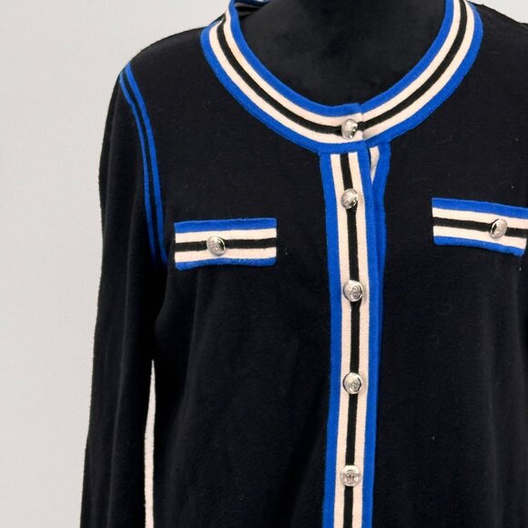 2?$18 SALE! Talbots‎ Cardigan Sweater Womens M Striped Buttons Preppy Old Money - Picture 5 of 7